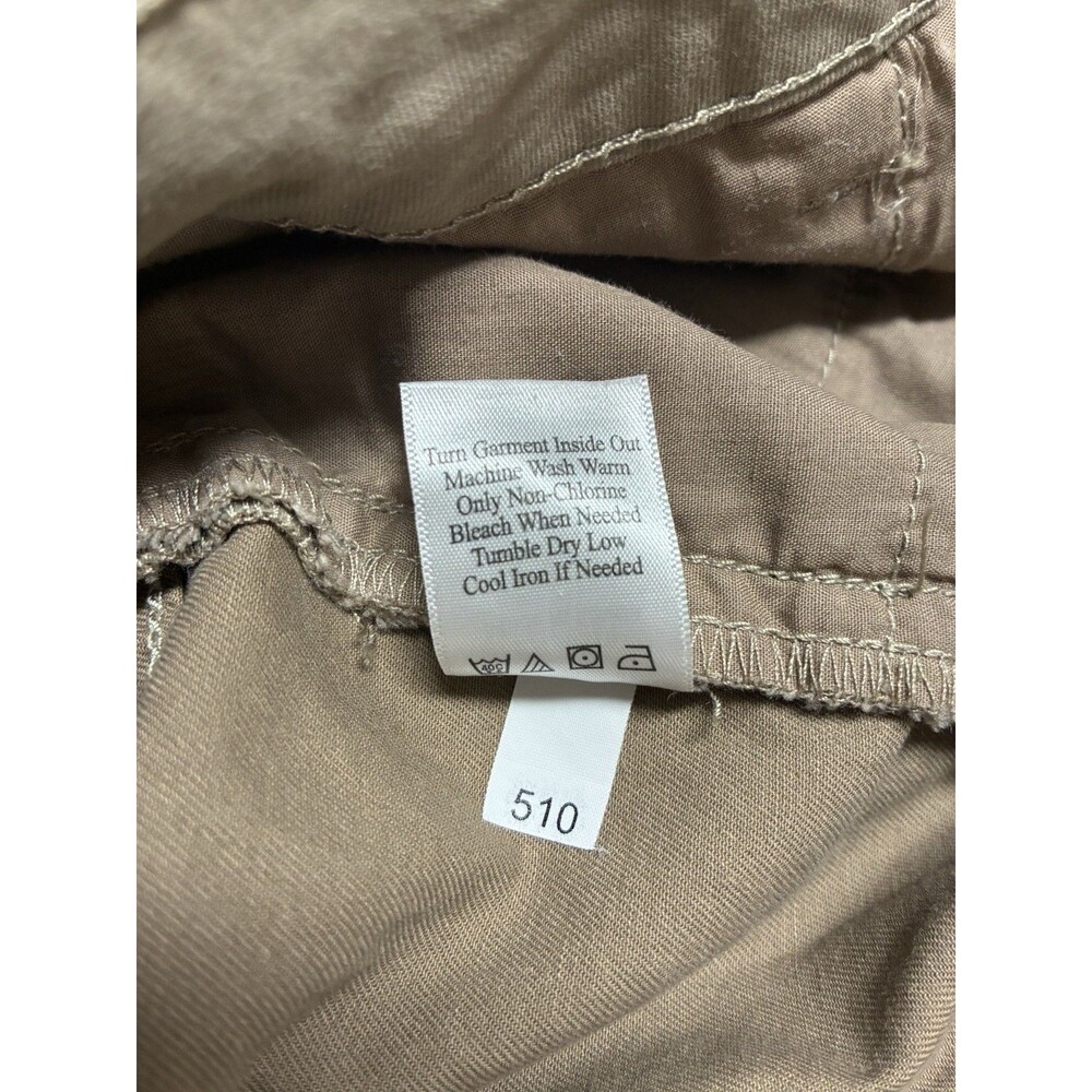 Coldwater Creek Cuffed Capri Embellished Hems Women's Size 16 Beige Pants Boho - Picture 11 of 12